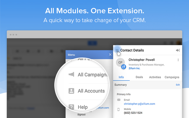 Zoho CRM for Gmail