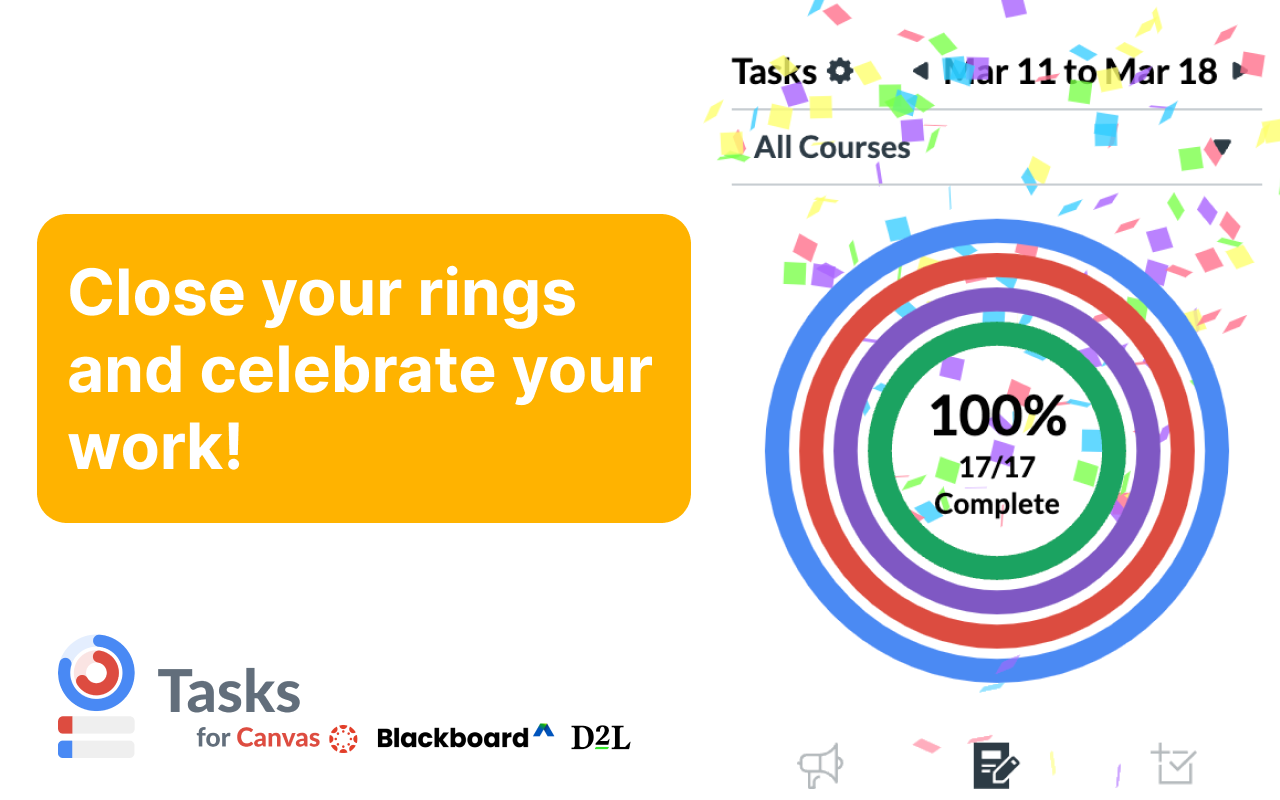 Tasks for Canvas – now supporting Blackboard, D2L Brightspace