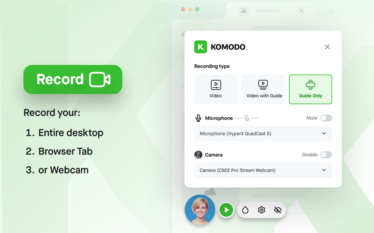 Komodo Screen Recorder & SOP