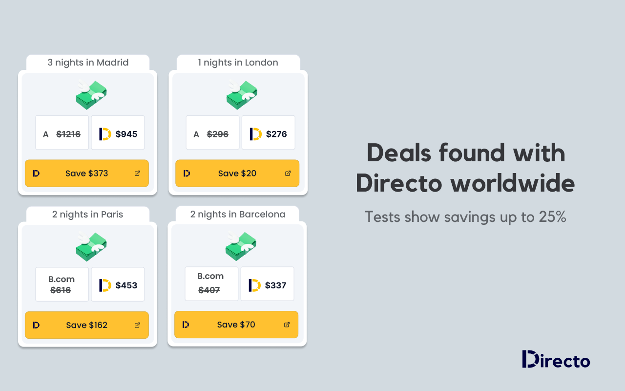 Directo - Travel Deals - Save on Fees