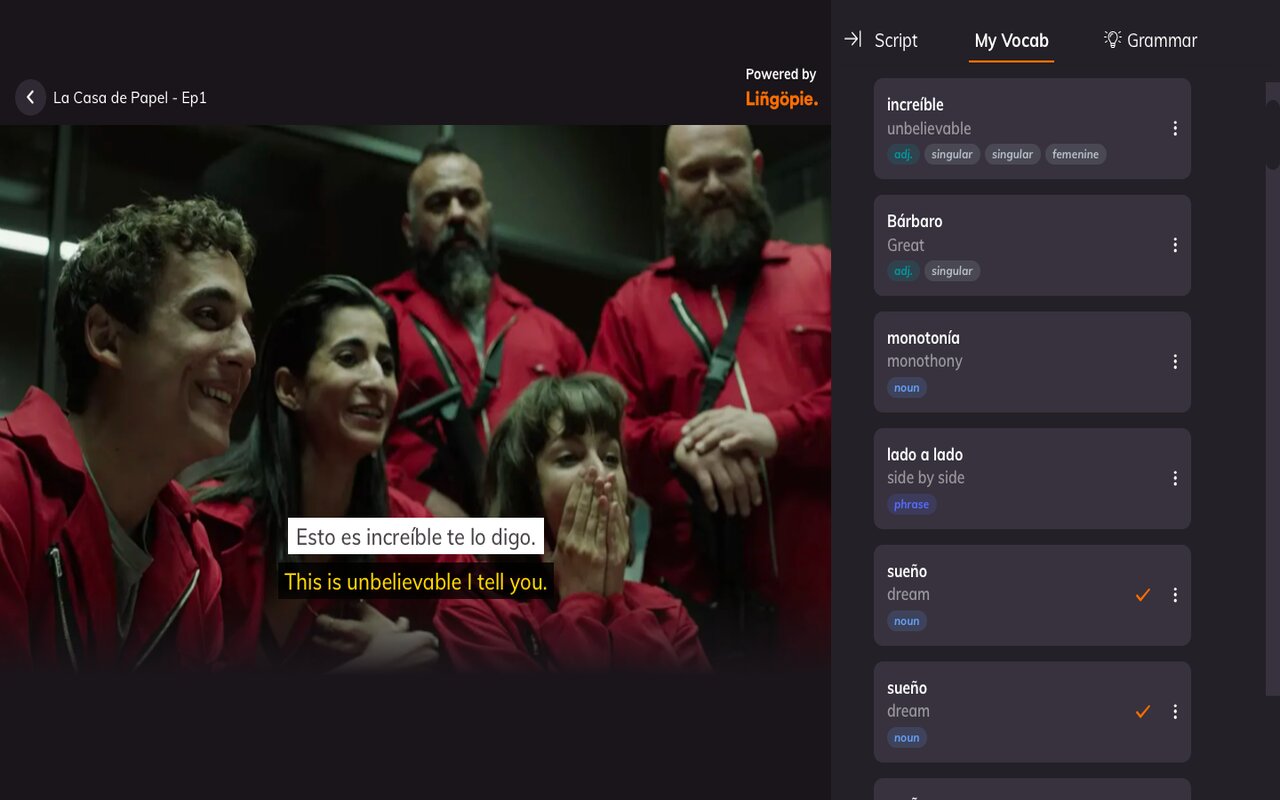 Lingopie - Language Learning With Netflix and Disney+