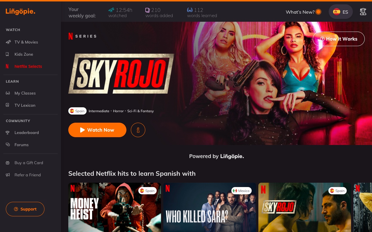 Lingopie - Language Learning With Netflix and Disney+
