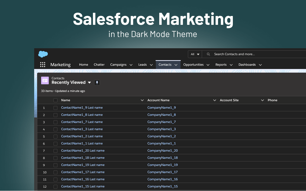 Dark Mode for Salesforce