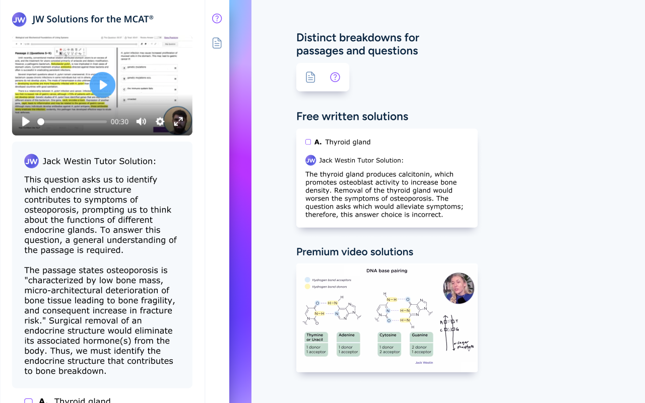 The Jack Westin MCAT® Chrome Extension