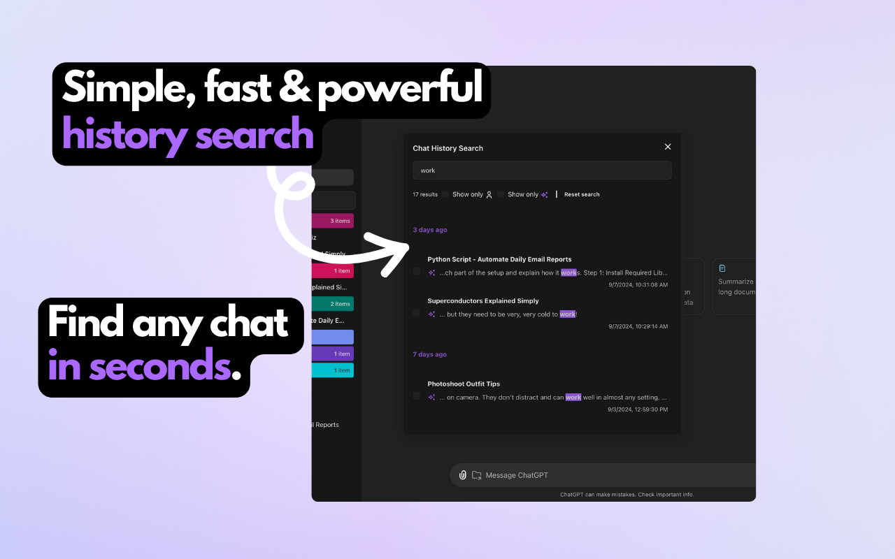 ChatGPT & Claude 文件夹聊天整理器 GPT-3.5/4o AI - Easy Folders