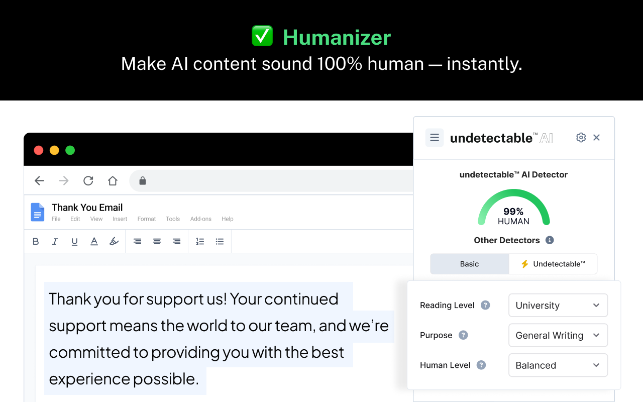 Undetectable AI: Your AI tool kit