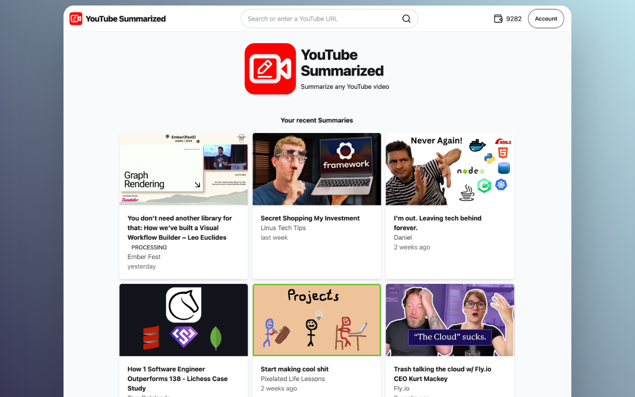 SummYT - YouTube Summarizer