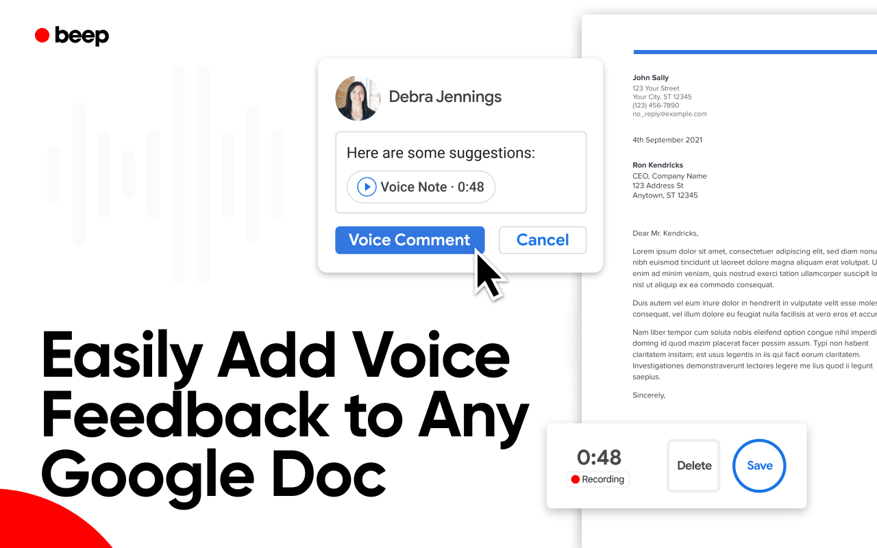 Record Voice Comments in Google Docs - Beep