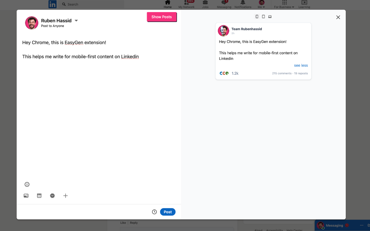 EasyGen - Intelligent LinkedIn content, made easy.
