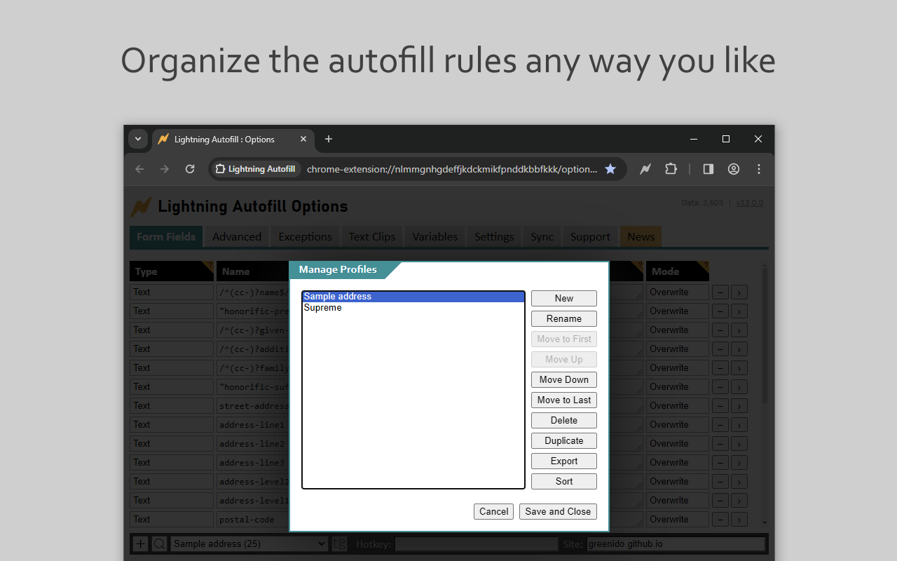 Lightning Autofill