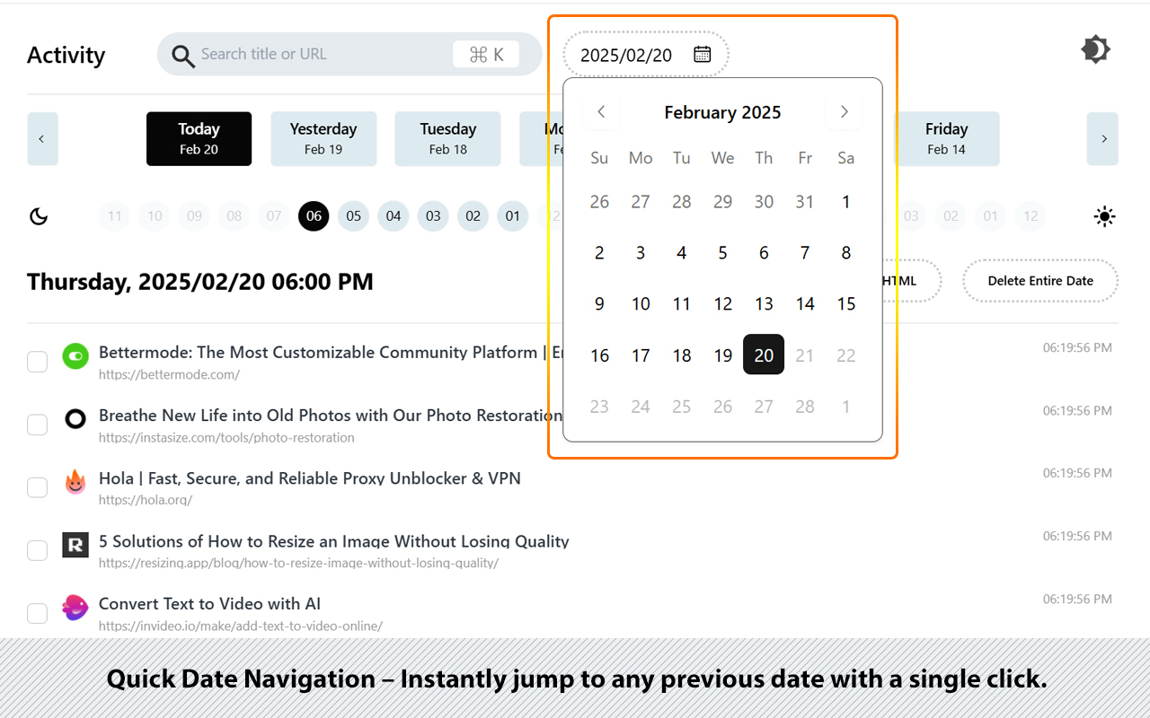 Better History | 管理、导出与删除历史记录