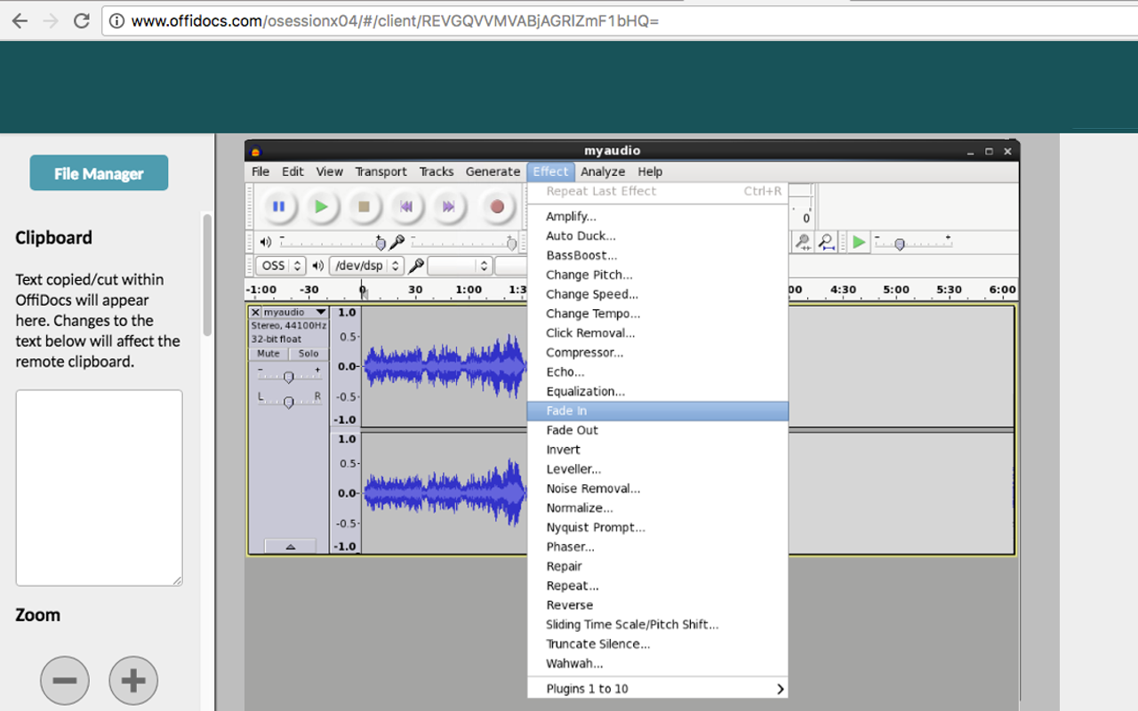 Audacity在线音频编辑器