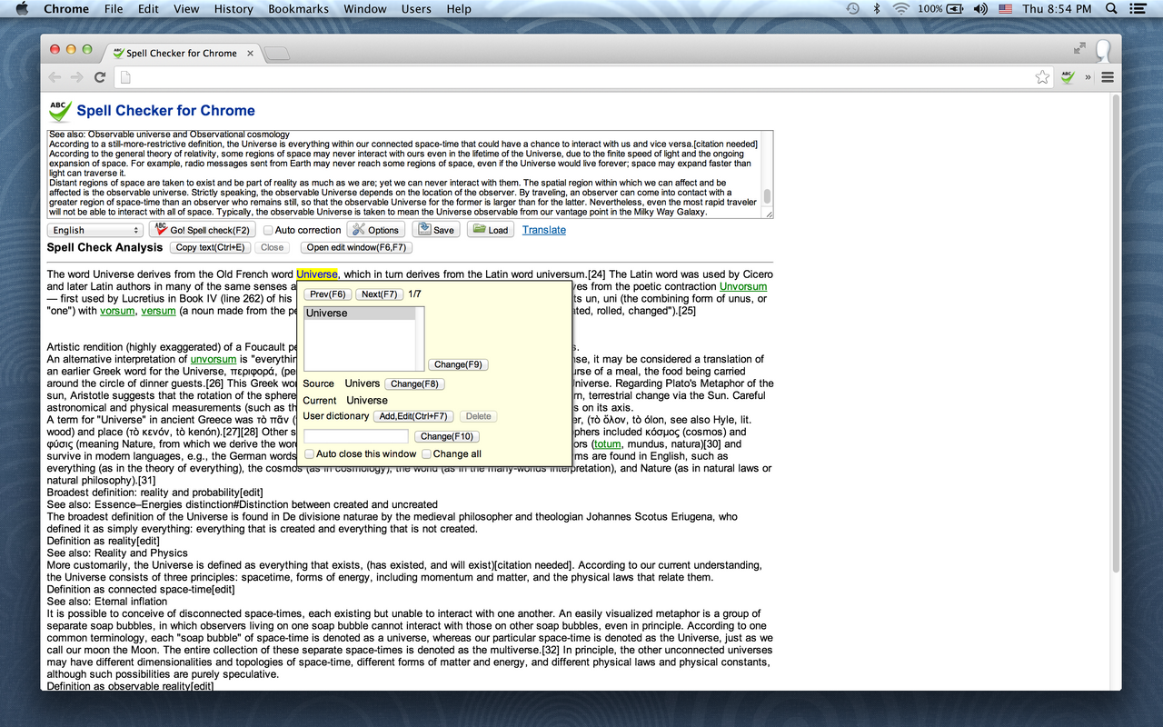 Spell Checker for Chrome