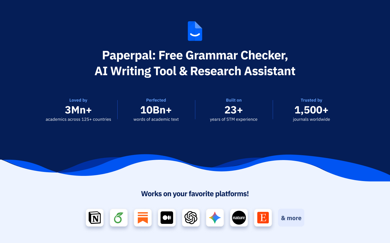 Paperpal: Free Grammar Checker, AI Writing Tool & Research Assistant