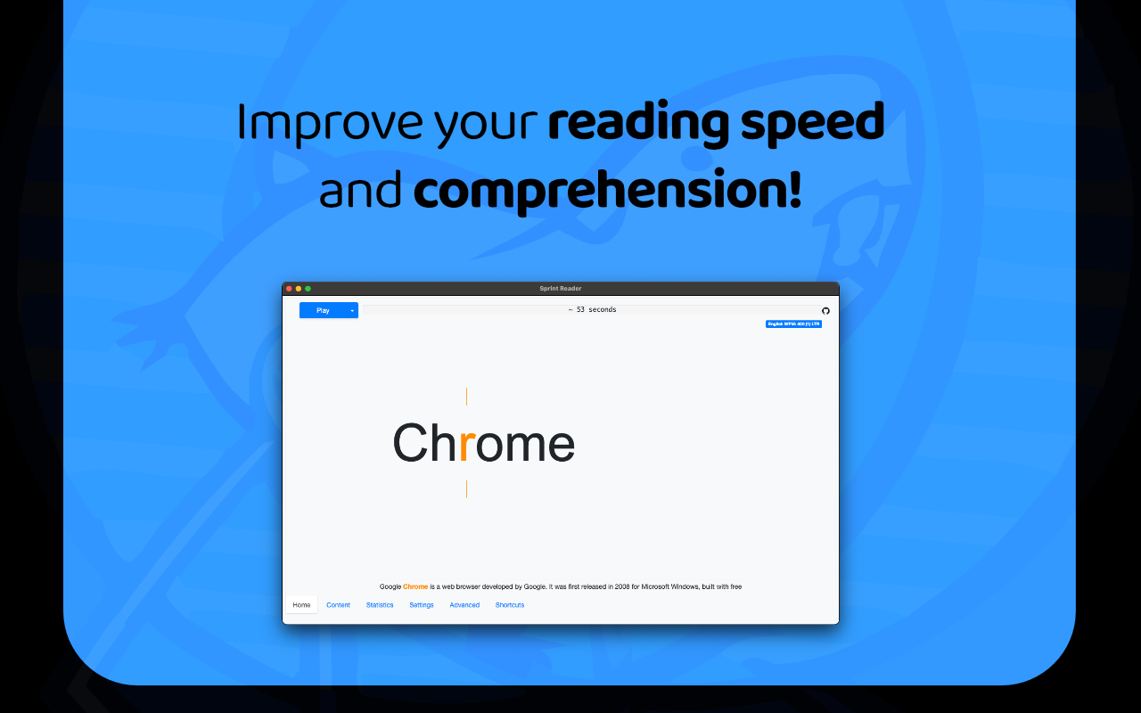 Sprint Reader - Speed Reading Extension