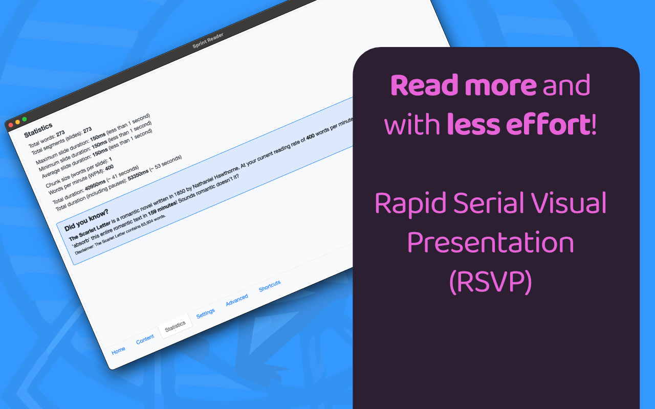Sprint Reader - Speed Reading Extension