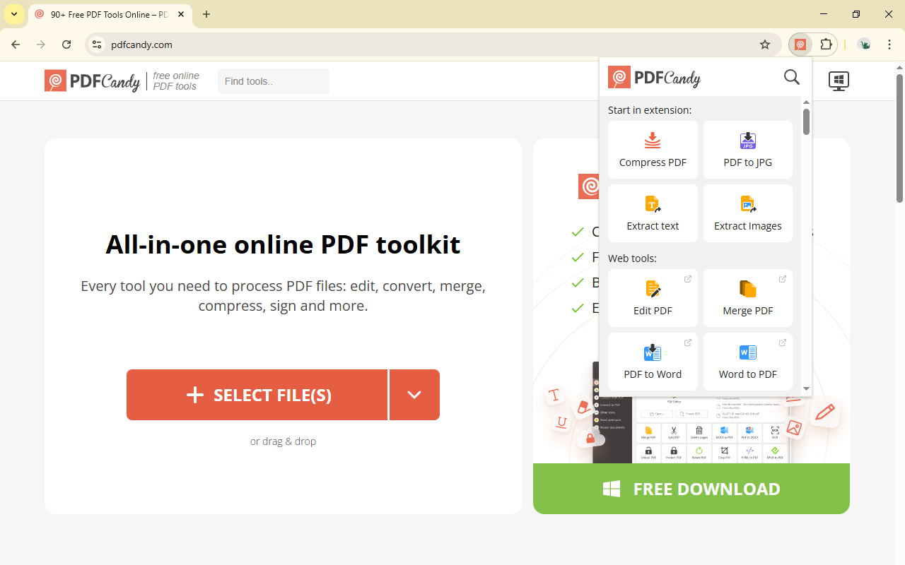PDF Candy | 在线 PDF 工具
