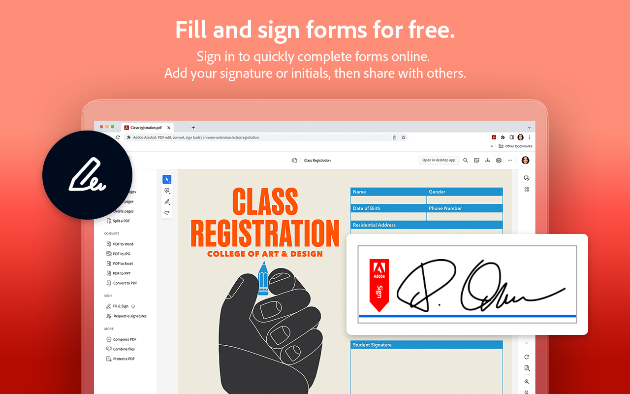 Adobe Acrobat：PDF 编辑、转化、签名工具