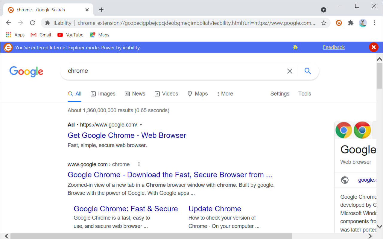 IEability - Open in IE
