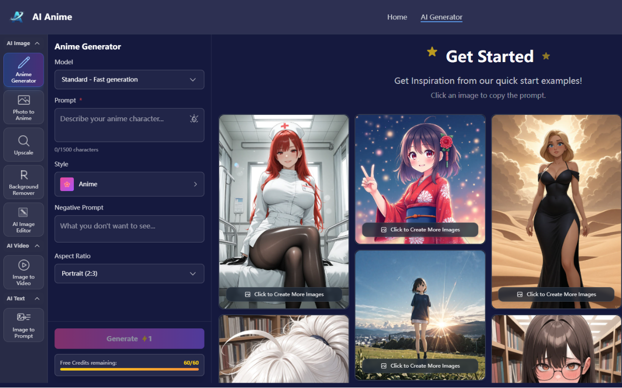 Free AI Art Generator - AIAnime