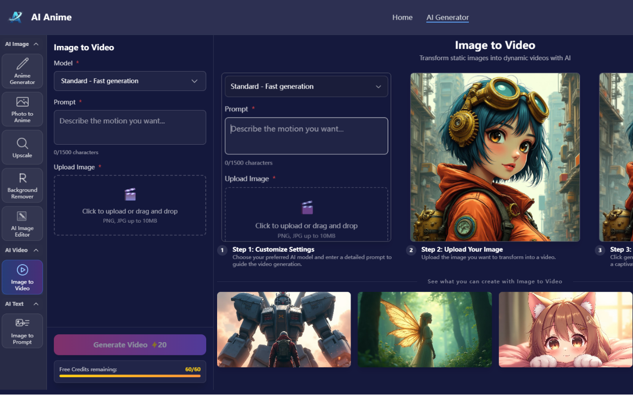 Free AI Art Generator - AIAnime