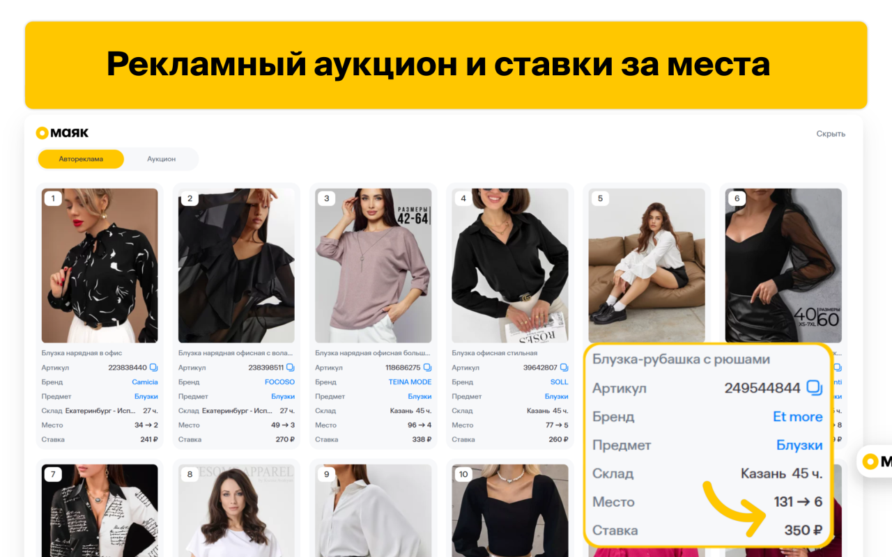 МАЯК - бесплатная аналитика маркетплейсов Wildberries и OZON