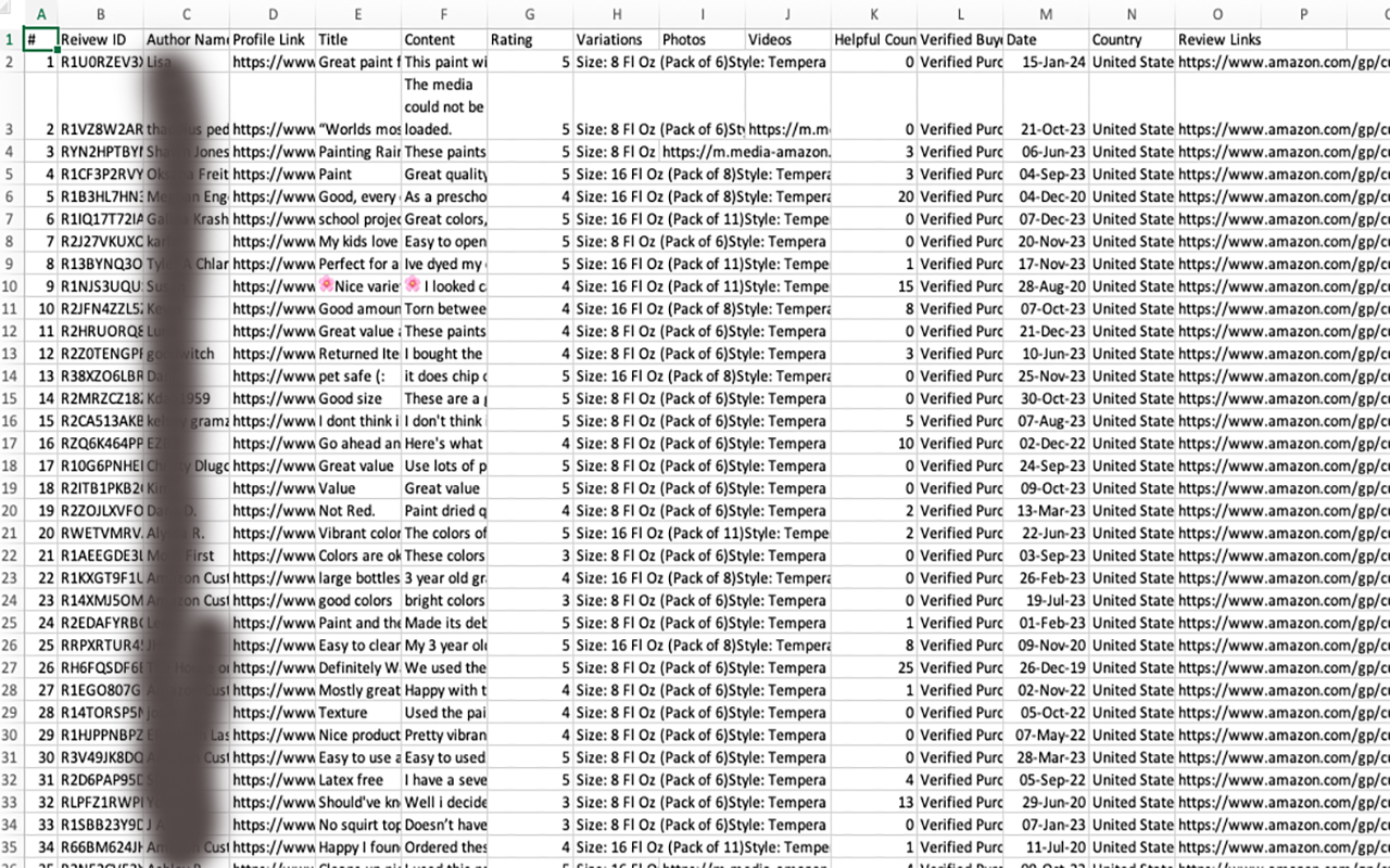 Amazon Reviews Extractor