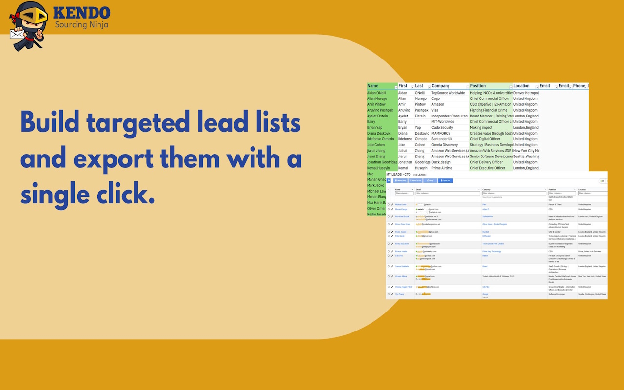 Email Finder-Kendo Sourcing Ninja