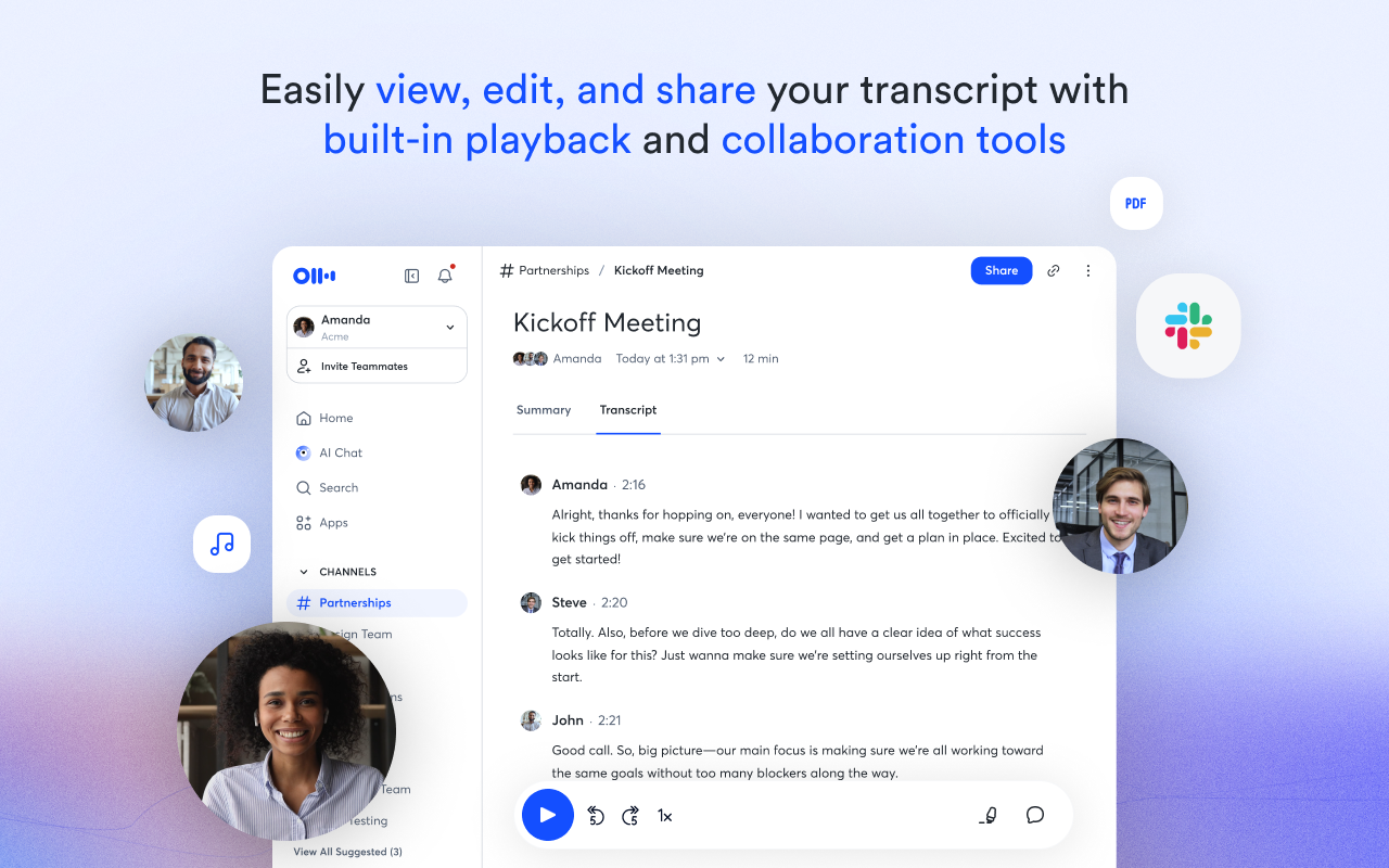 Otter.ai: Record & Transcribe Meetings - Google Meet & Web Audio