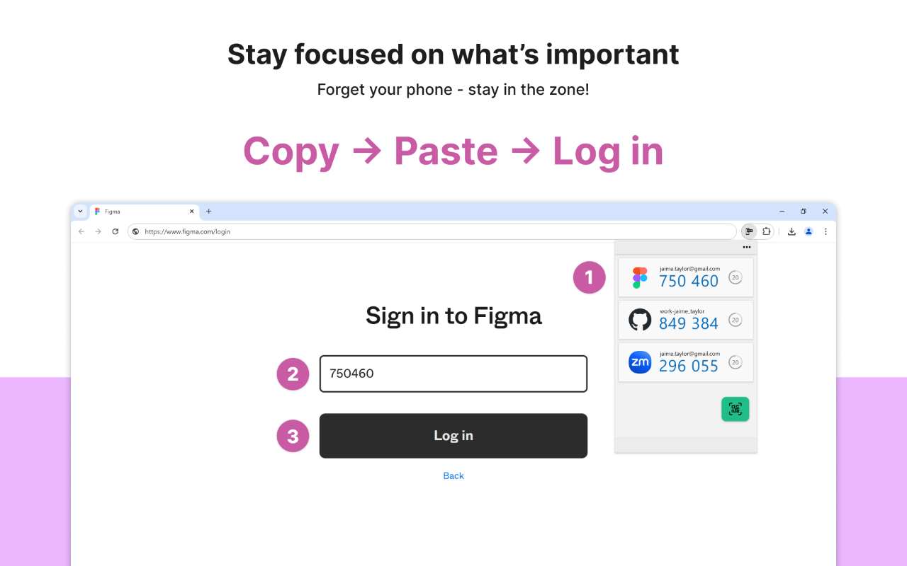 Web2FA - Authenticator