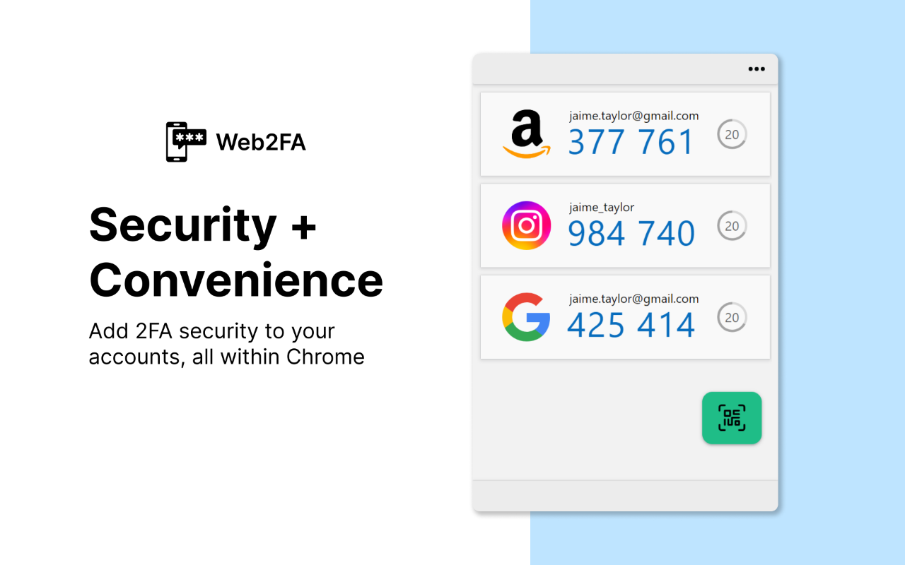 Web2FA - Authenticator