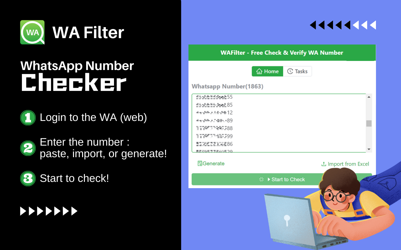 免费 WhatsApp 号码验证工具 – 验证 WhatsApp 是否注册