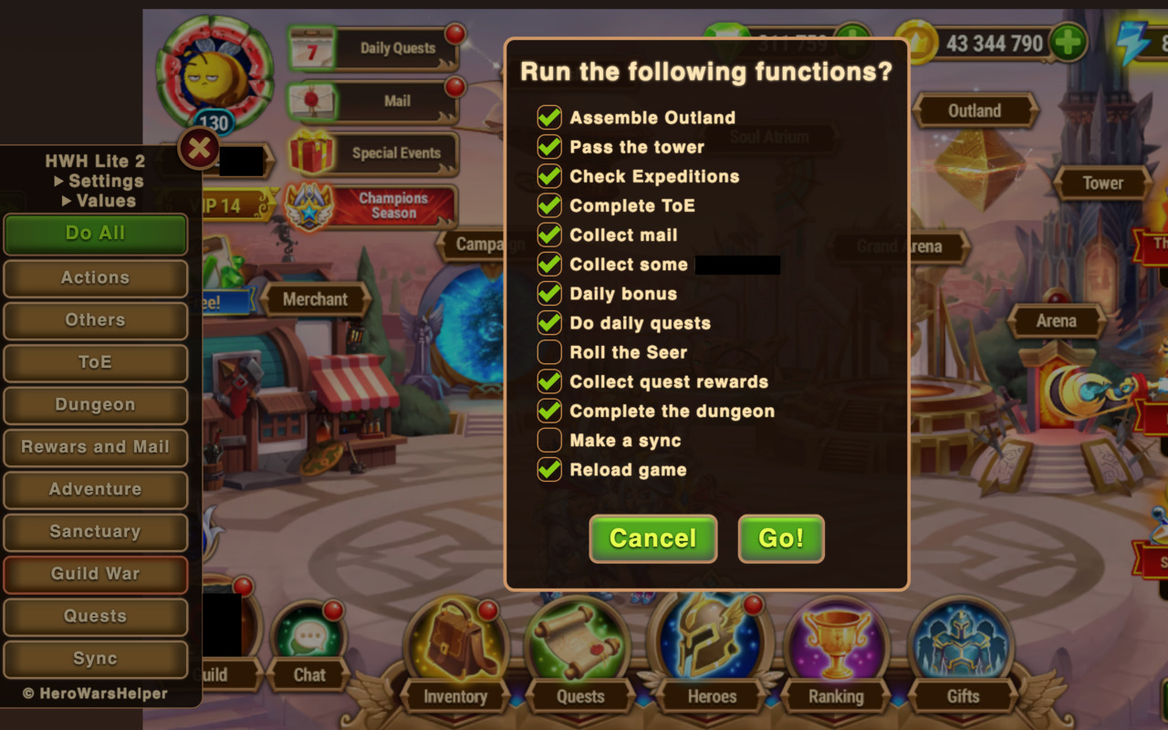 Hero Wars Assistant 英雄战争助手