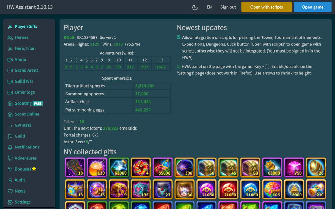 Hero Wars Assistant 英雄战争助手