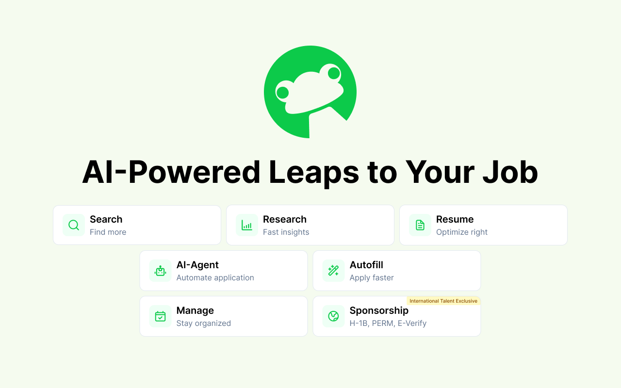 FrogHire.ai - AI Resume & Job Search, Autofill, H1B Checker