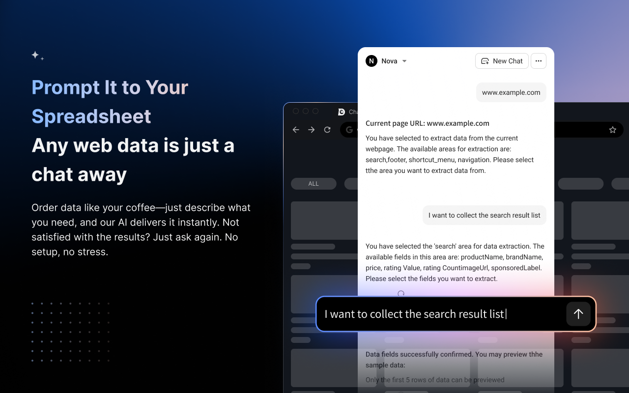 Chat4Data - AI网页数据采集扩展程序
