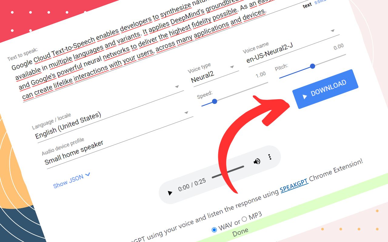AudioTTS - Simple Text to Speech Downloader