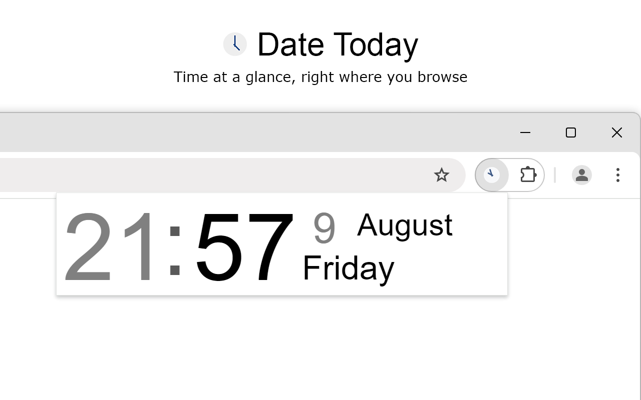 Date Today for Google Chrome