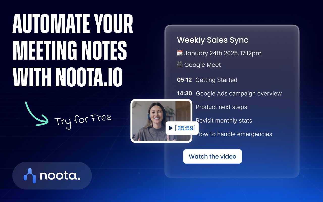 Noota - Screen Recorder & Meeting Assistant