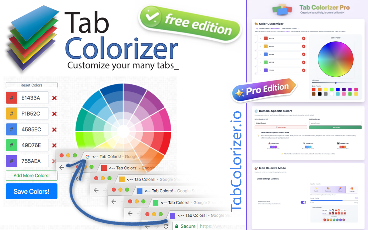 Tab Colorizer Free | Colorize your tab's icon!