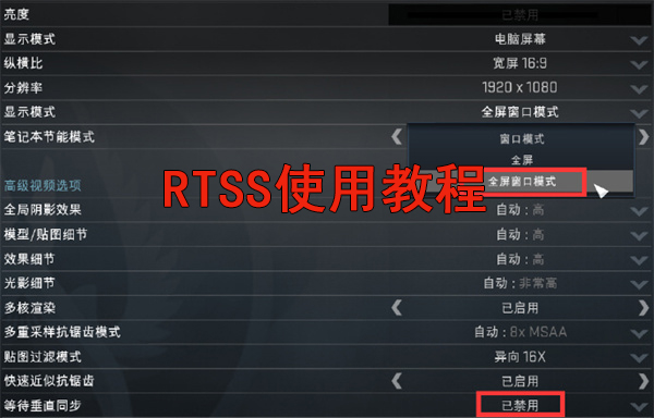 RTSS使用教程